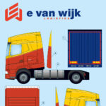 Bouwplaat truck E. van Wijk logistics