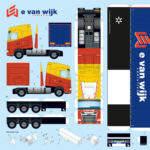 Bouwplaat truck E. van Wijk logistics
